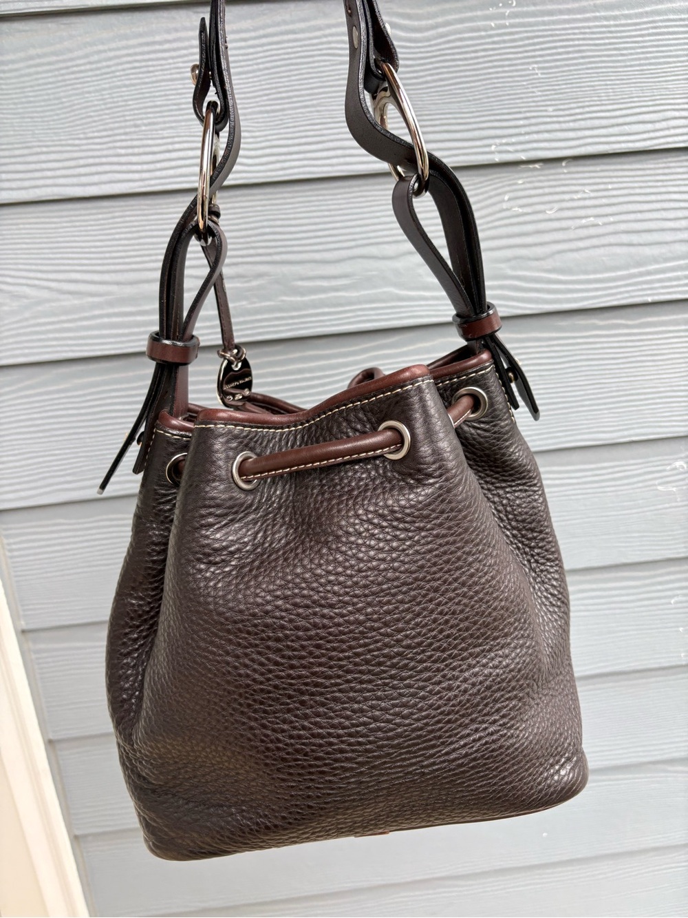 Dooney & Bourke Vintage Drawstring Bucket Bag - Picture 2 of 8